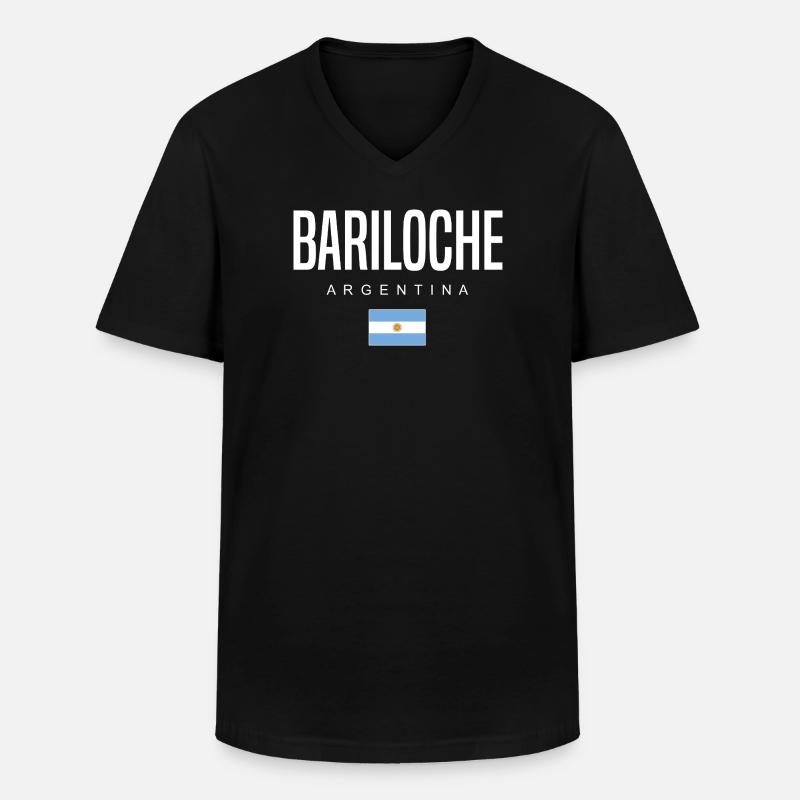 Bariloche Argentinien Argentinier - Männer-T-Shirt mit V-Ausschnitt - Schwarz