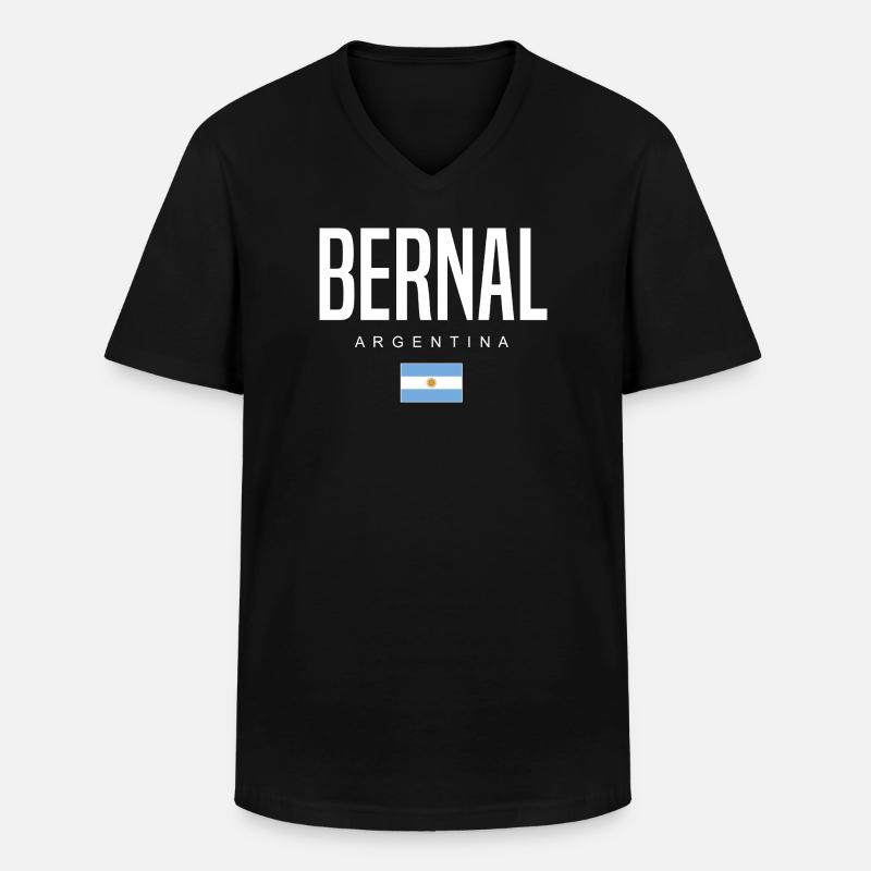 Bernal Argentinien Argentinier - Männer-T-Shirt mit V-Ausschnitt - Schwarz