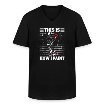 House Painter Hilarious Designs Unique Gifts - Männer-T-Shirt mit V-Ausschnitt - Schwarz - Vorne - AI Model Male 178 dark (178cm)