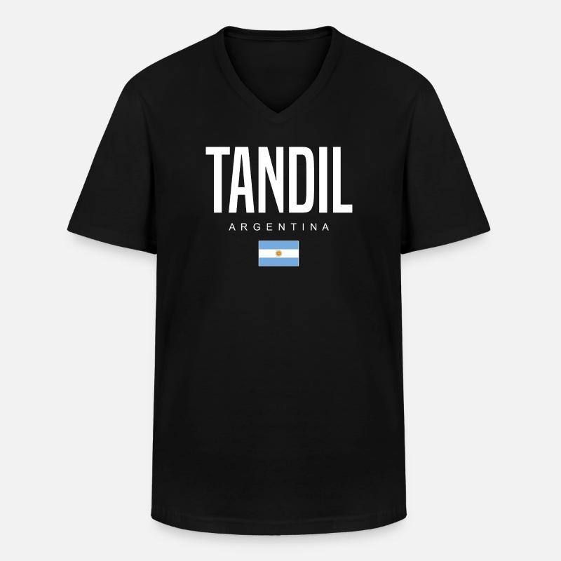 Tandil Argentinien Argentinier - Männer-T-Shirt mit V-Ausschnitt - Schwarz