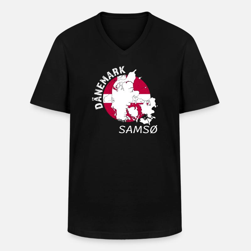 Samso - Men's V-Neck T-Shirt - black