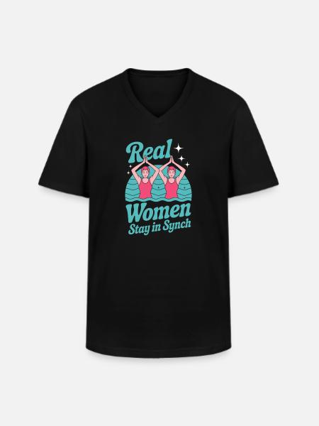 Synchronschwimmen Kunstschwimmen Wassersport - Männer-T-Shirt mit V-Ausschnitt - Schwarz