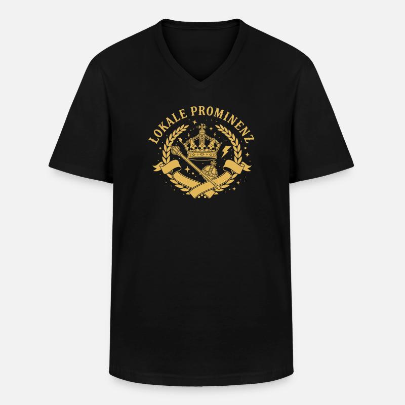 Lokale Prominenz - Männer-T-Shirt mit V-Ausschnitt - Schwarz