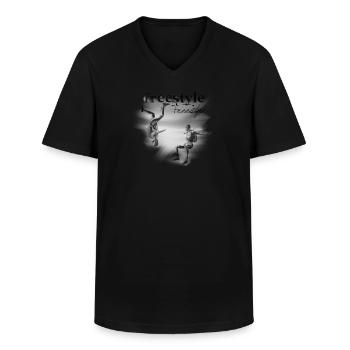 Freestyle - Men's V-Neck T-Shirt - black - Front - AI Model Male 178 dark (178cm)