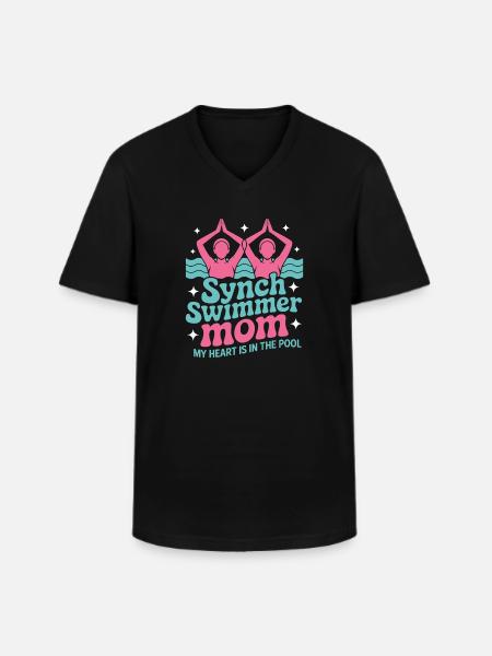 Synchronschwimmen Kunstschwimmen Wassersport - Männer-T-Shirt mit V-Ausschnitt - Schwarz