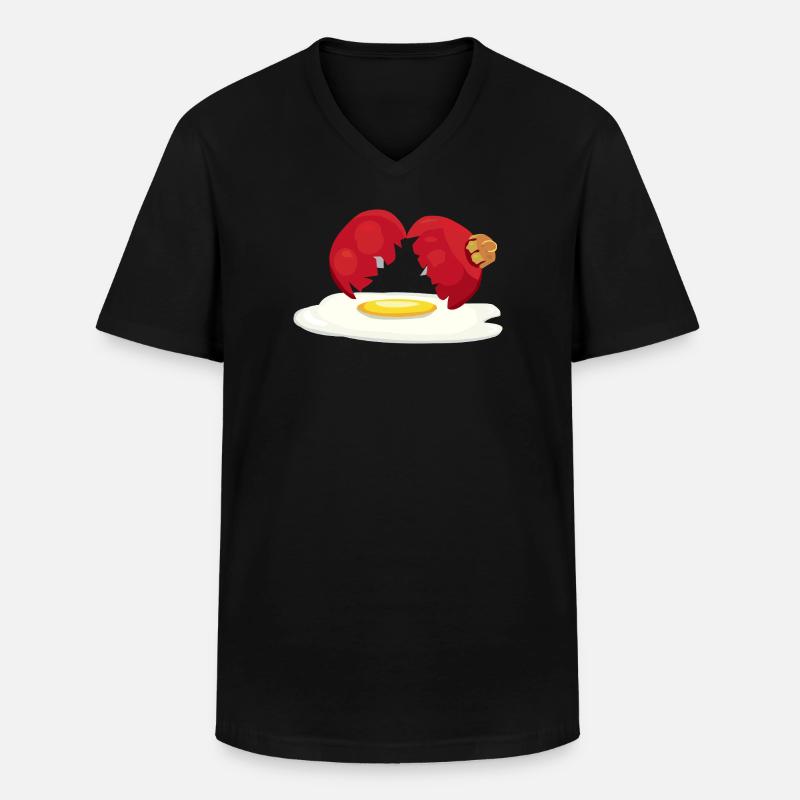 Weihnachtskugel zerbrochenes Ei - Männer-T-Shirt mit V-Ausschnitt - Schwarz