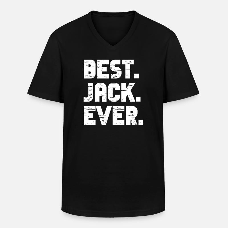 Best Jack Ever Geschenk Spruch - Männer-T-Shirt mit V-Ausschnitt - Schwarz