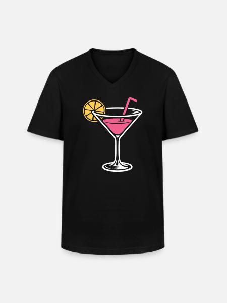 Cocktail Alcohol Mixed drink Long drinks - Men's V-Neck T-Shirt - black
