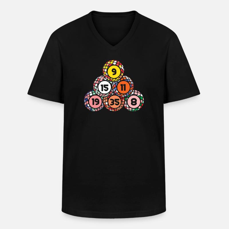 Bingo Game Bingo Balls Stack Bingo - Men's V-Neck T-Shirt - black