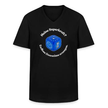 Superfähigkeit Downtime für Brettspieler modern  - Männer-T-Shirt mit V-Ausschnitt - Schwarz - Vorne - AI Model Male 178 dark (178cm)