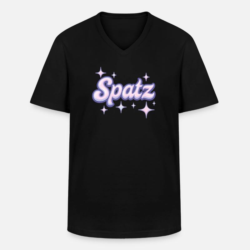 Spatz / Y2K Design - Men's V-Neck T-Shirt - black