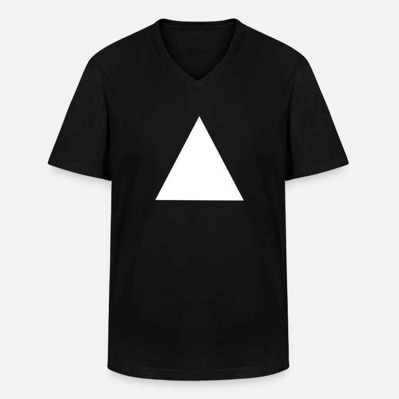 Composition abstraite de triangles géométriques - T-shirt col V Homme - noir