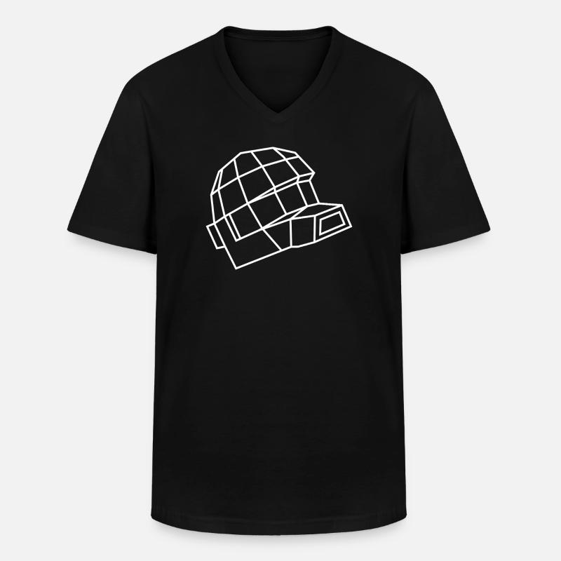 Daft Helm – Electro, Dance & Robot Style - Männer-T-Shirt mit V-Ausschnitt - Schwarz