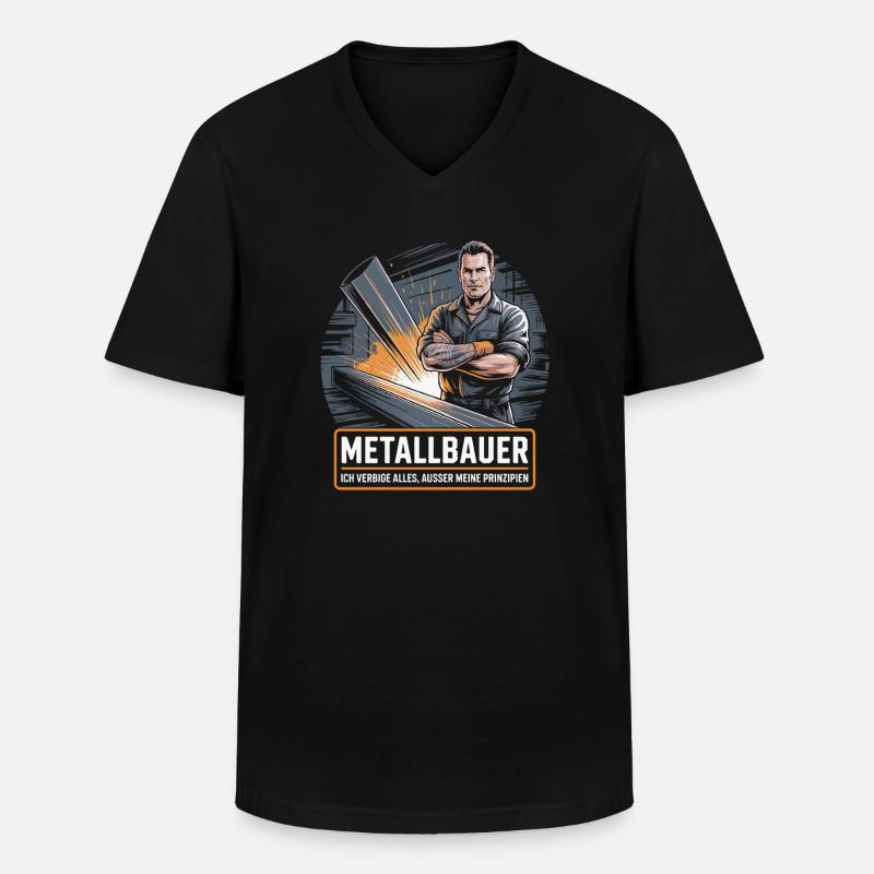 Metallbauer Beruf Metallbau Geschenk - Männer-T-Shirt mit V-Ausschnitt - Schwarz