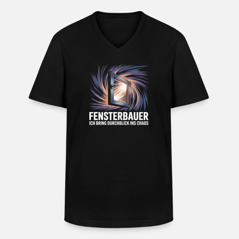 Window Manufacturer - Men's V-Neck T-Shirt - black