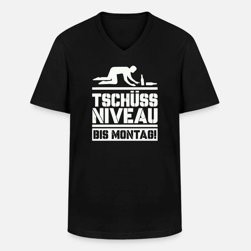 Bye bye level until Monday - Men's V-Neck T-Shirt - black