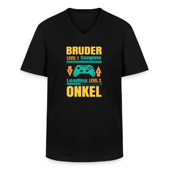 Ich Werde Onkel 2026 Laden Schwangerschaft Geburt - Männer-T-Shirt mit V-Ausschnitt - Schwarz - Vorne - AI Model Male 178 dark (178cm)