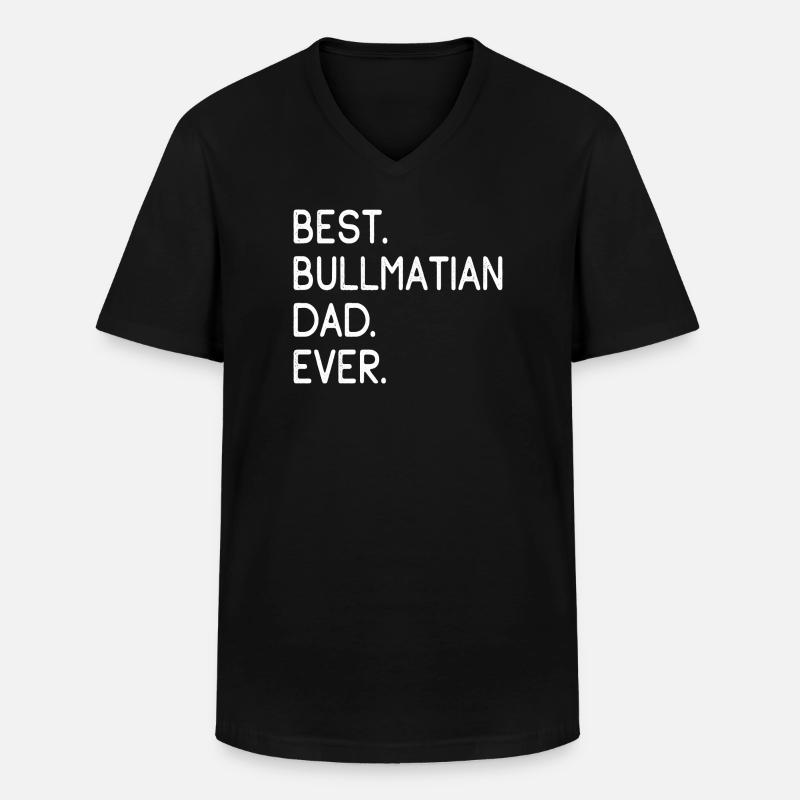 Bullmatian - Männer-T-Shirt mit V-Ausschnitt - Schwarz