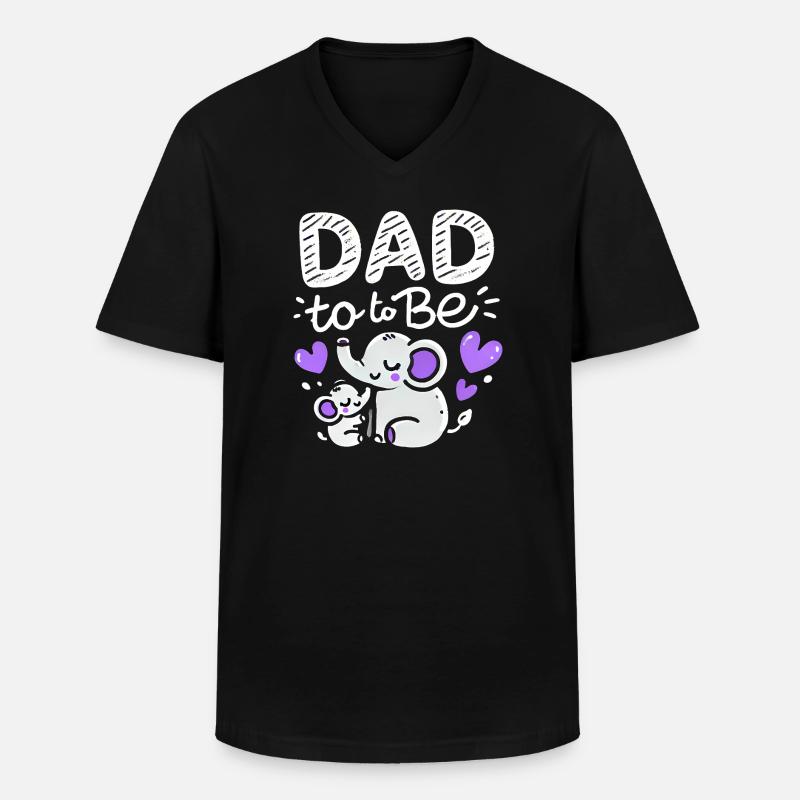 Vater wird Elefant Baby Enthüllung, Väter - Männer-T-Shirt mit V-Ausschnitt - Schwarz
