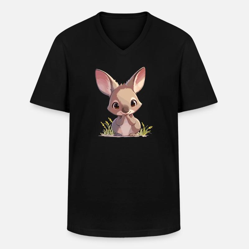 Wallabys Wallaby - Männer-T-Shirt mit V-Ausschnitt - Schwarz