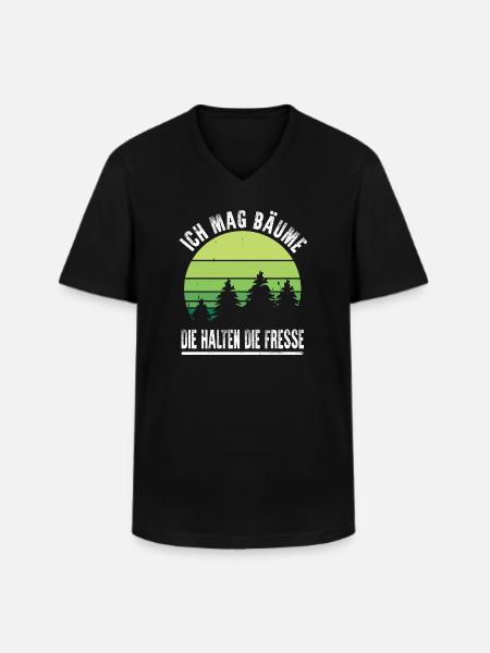 J’aime les arbres qui se bouchent l’ironie en disant - T-shirt col V Homme - noir
