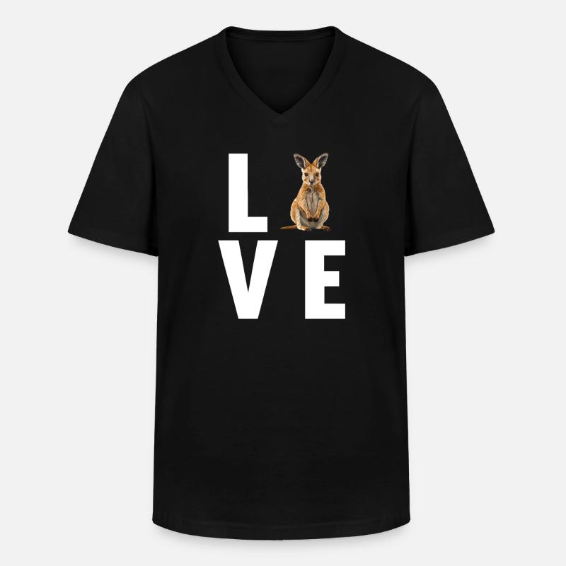 Wallabys Wallaby - Männer-T-Shirt mit V-Ausschnitt - Schwarz