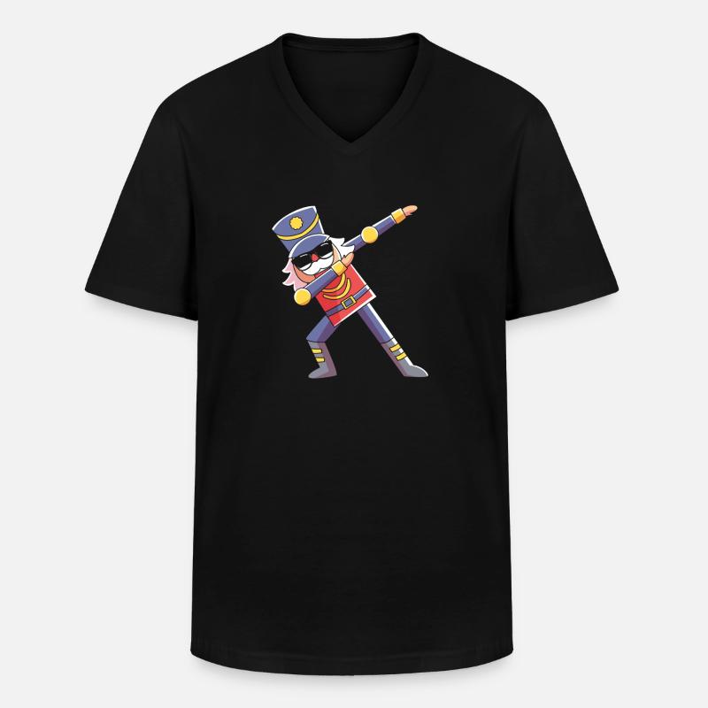 Nussknacker Weihnachten - Männer-T-Shirt mit V-Ausschnitt - Schwarz