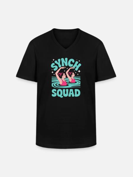 Synchronschwimmen Kunstschwimmen Wassersport - Männer-T-Shirt mit V-Ausschnitt - Schwarz