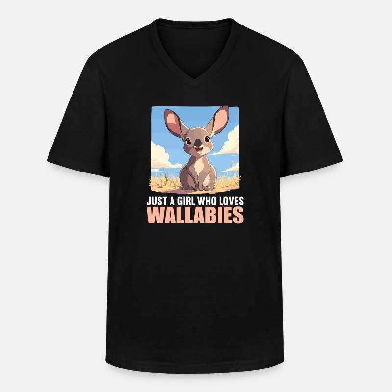 Wallabys Wallaby - Männer-T-Shirt mit V-Ausschnitt - Schwarz