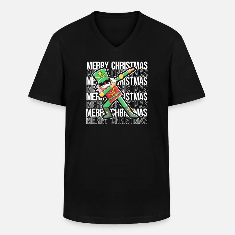 Weihnachten Nussknacker - Männer-T-Shirt mit V-Ausschnitt - Schwarz