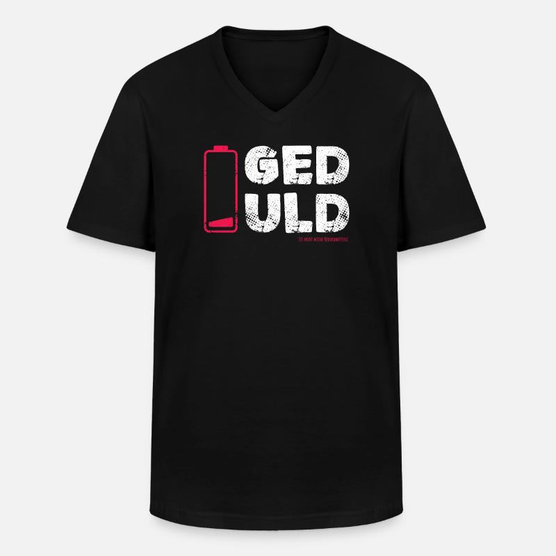 Geduld – nicht meine Kernkompetenz Statement - Männer-T-Shirt mit V-Ausschnitt - Schwarz