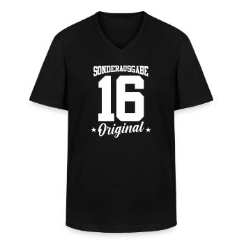 16 Geburtstag - Männer-T-Shirt mit V-Ausschnitt - Schwarz - Vorne - AI Model Male 178 dark (178cm)