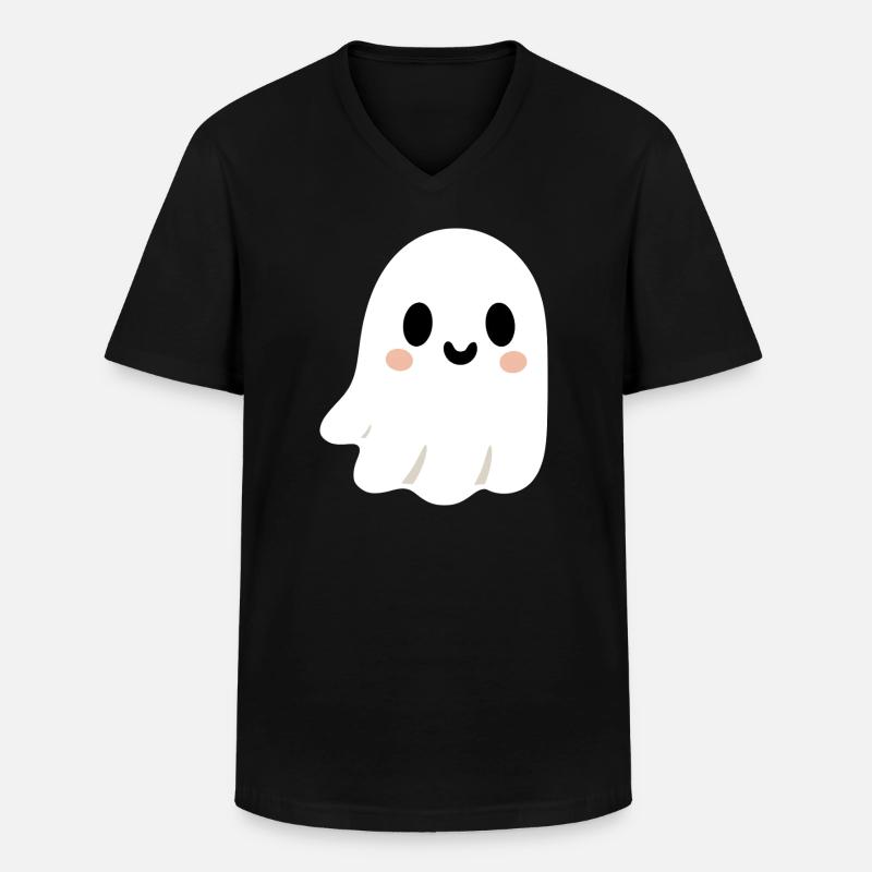 Niedlicher Geist - Männer-T-Shirt mit V-Ausschnitt - Schwarz