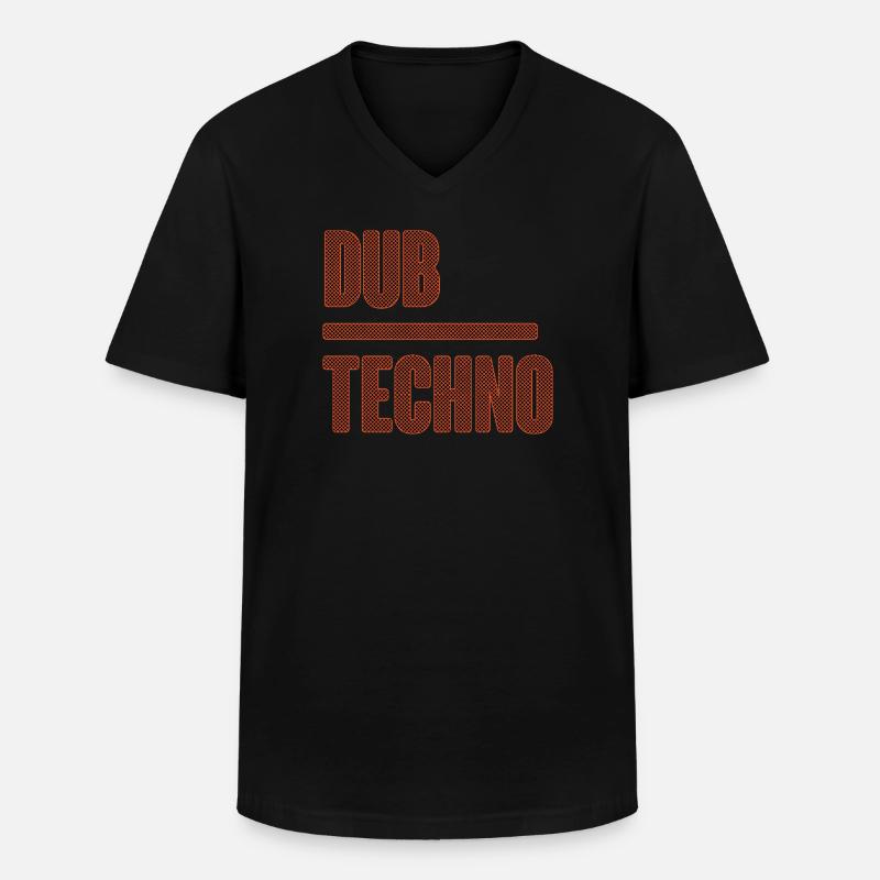 Dub Techno Mesh Neon - Männer-T-Shirt mit V-Ausschnitt - Schwarz