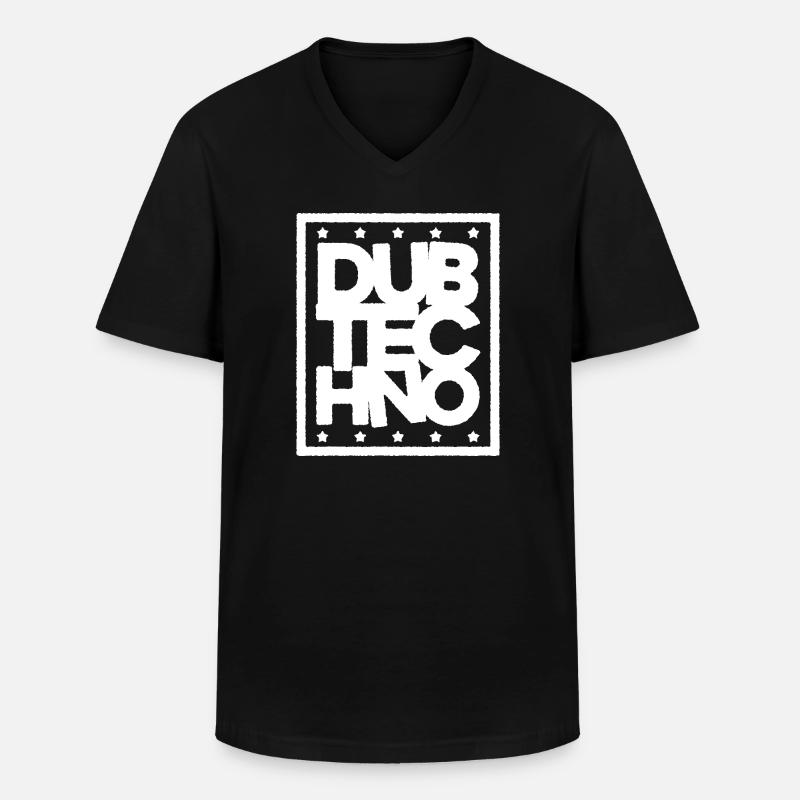 Dub Techno Light Edition - Men's V-Neck T-Shirt - black