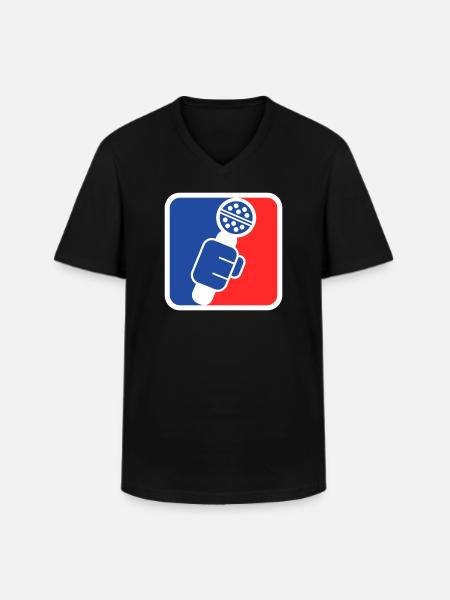 Microphone Check League Icon – Sportfan - Männer-T-Shirt mit V-Ausschnitt - Schwarz