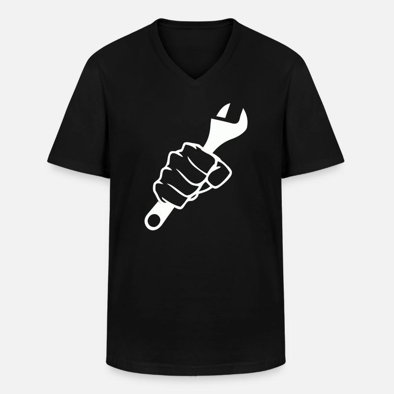 Fists and Screwdriver Force - Men's V-Neck T-Shirt - black