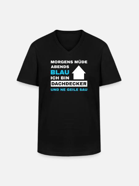 Roofer Roof Roofing Master Roofer - Men's V-Neck T-Shirt - black