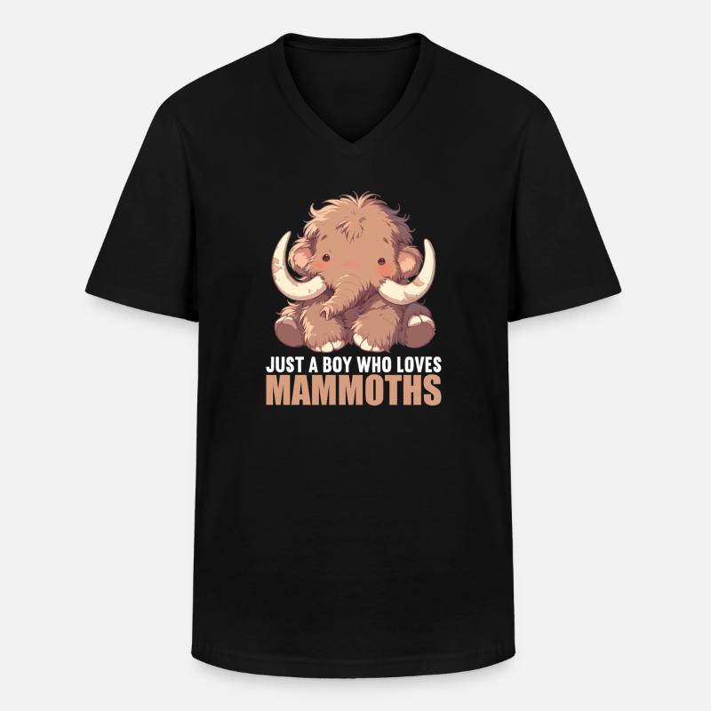 Mammuts Mammut - Männer-T-Shirt mit V-Ausschnitt - Schwarz