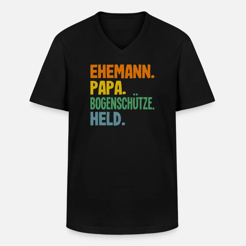 Bogenschießen Bogenschütze Geschenk - Männer-T-Shirt mit V-Ausschnitt - Schwarz