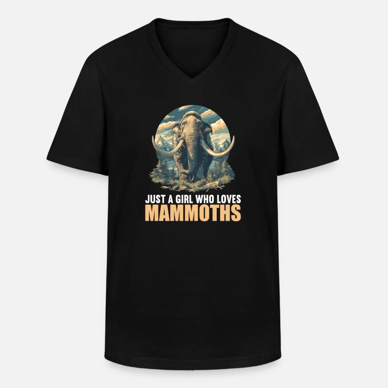 Mammuts Mammut - Männer-T-Shirt mit V-Ausschnitt - Schwarz