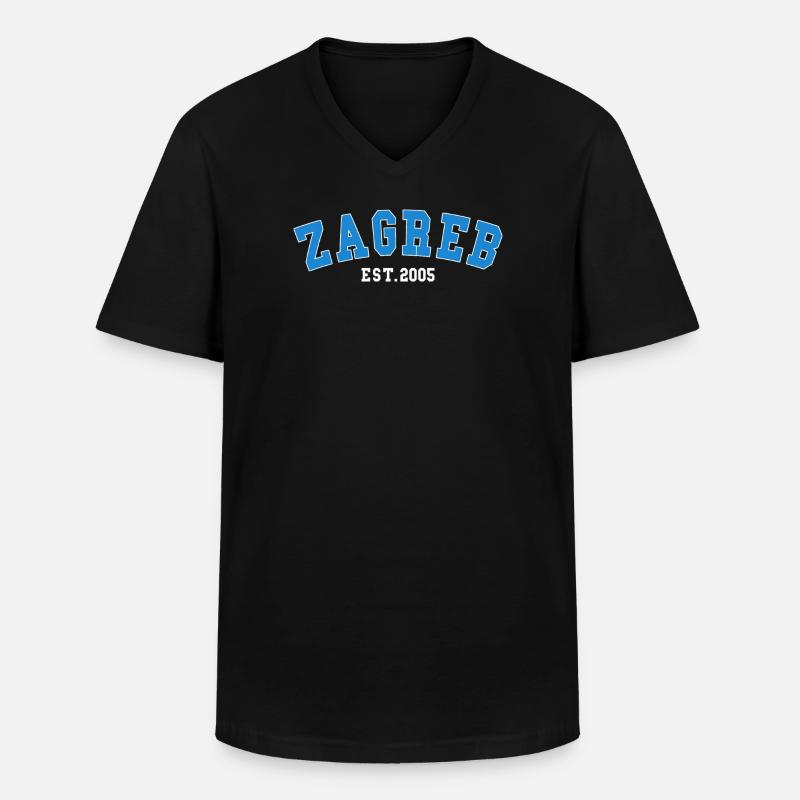 Zagreb Est.2005 - Männer-T-Shirt mit V-Ausschnitt - Schwarz