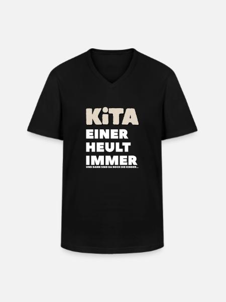 Kindergarten Someone is always crying - Men's V-Neck T-Shirt - black