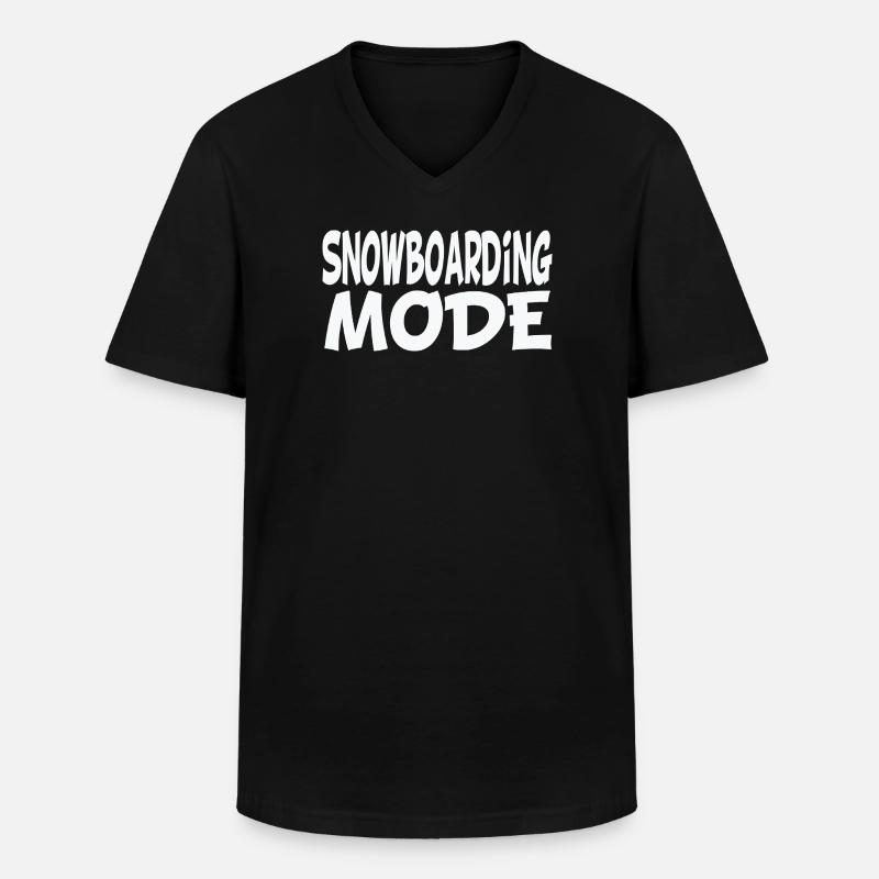 Snowboarding mode - Männer-T-Shirt mit V-Ausschnitt - Schwarz
