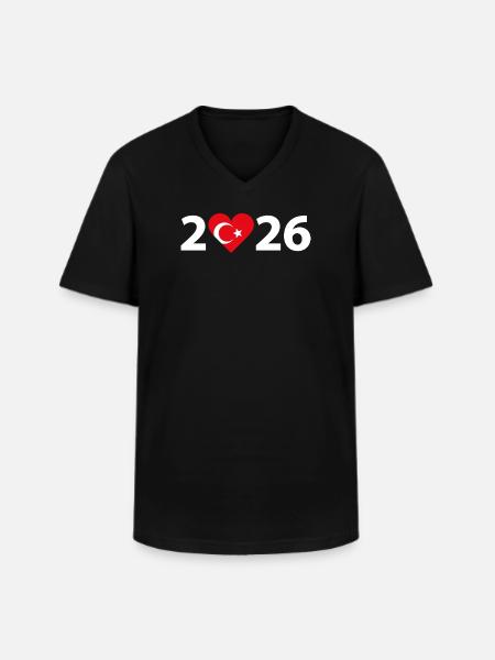 I love Türkei 2026, Urlaub in der Türkei 2026 - Männer-T-Shirt mit V-Ausschnitt - Schwarz