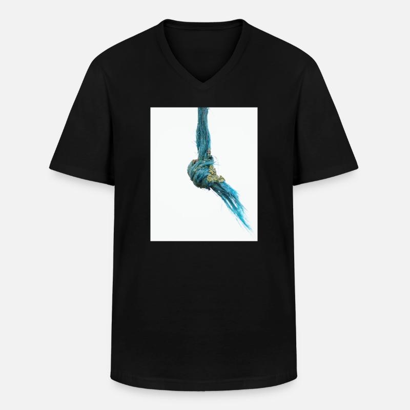 Ich bin ein ausgefranster Knoten - Männer-T-Shirt mit V-Ausschnitt - Schwarz