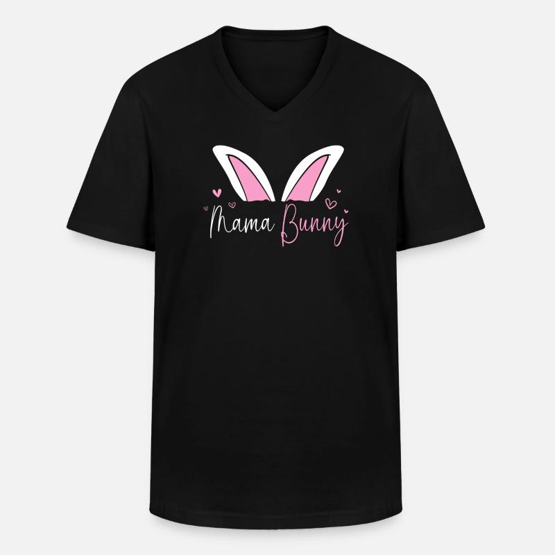 Werdende Mutter Ostern Gender Reveal - Männer-T-Shirt mit V-Ausschnitt - Schwarz