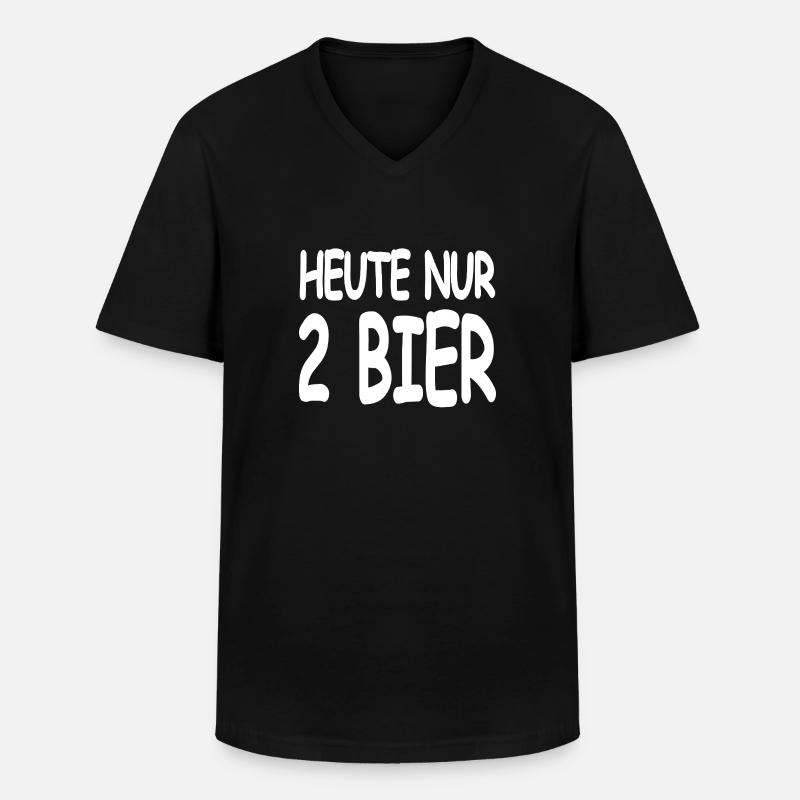 Bier - Männer-T-Shirt mit V-Ausschnitt - Schwarz