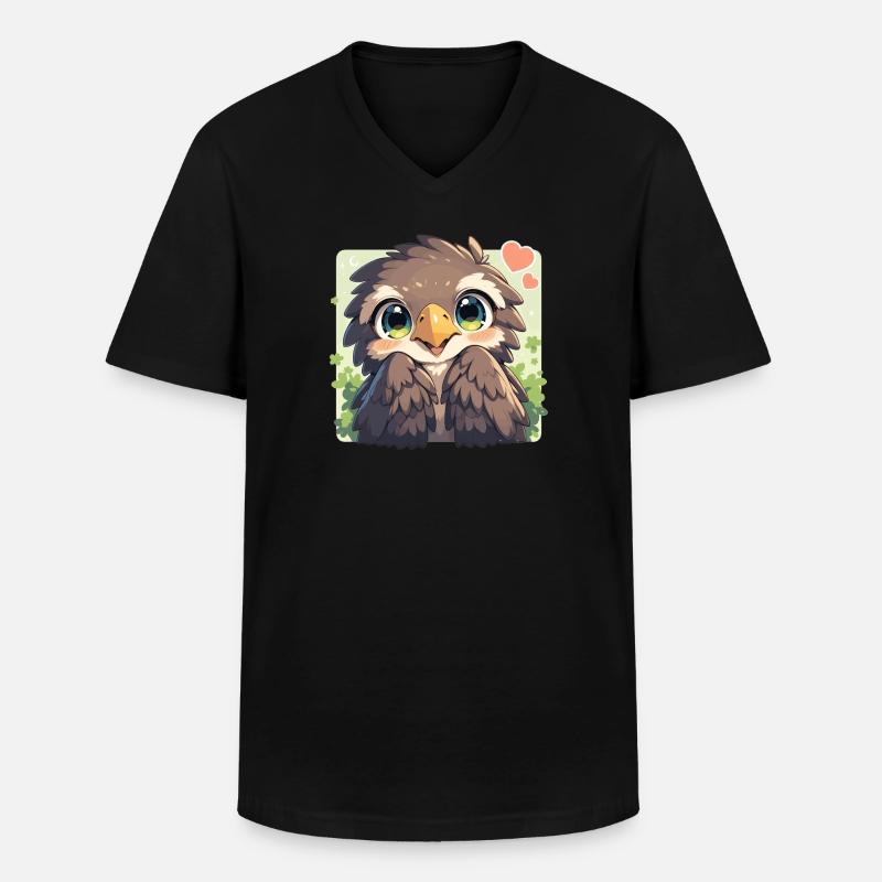 Adler - Männer-T-Shirt mit V-Ausschnitt - Schwarz