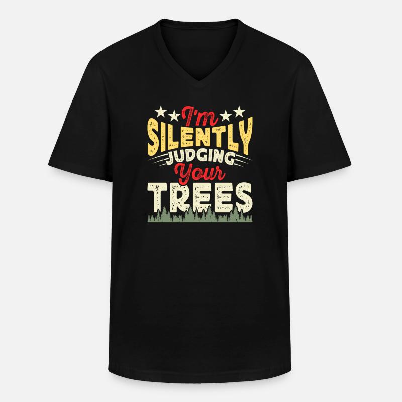 Baumpfleger Holzarbeiter Waldarbeiter Geschenk - Männer-T-Shirt mit V-Ausschnitt - Schwarz
